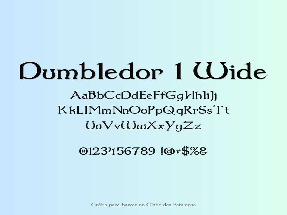Fonte Dumbledor 1 Wide Grátis Para Baixar