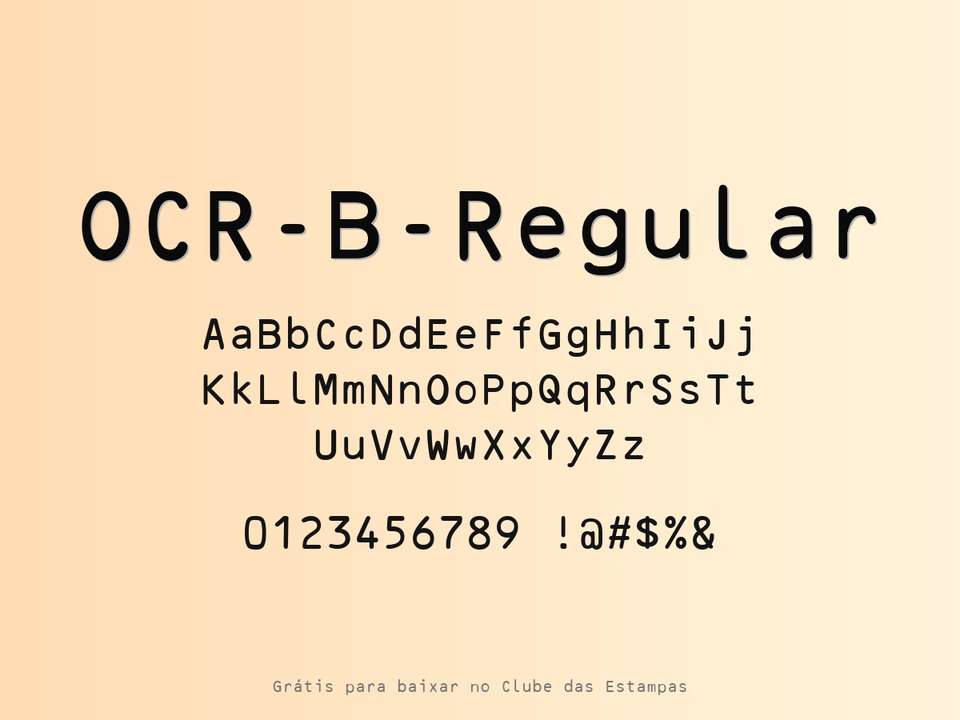 Fonte Ocr B Regular Grátis Para Baixar