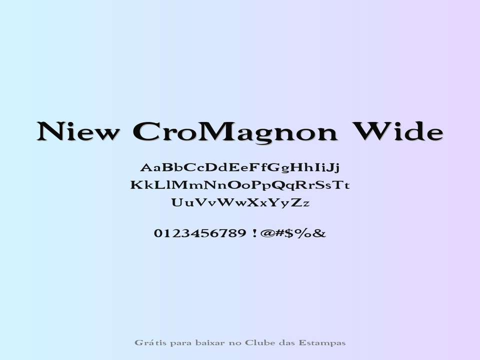 Fonte Niew Cromagnon Wide Grátis Para Baixar