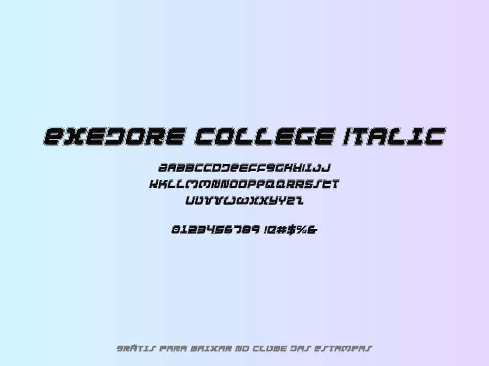 Fonte Exedore College Italic Grátis Para Baixar