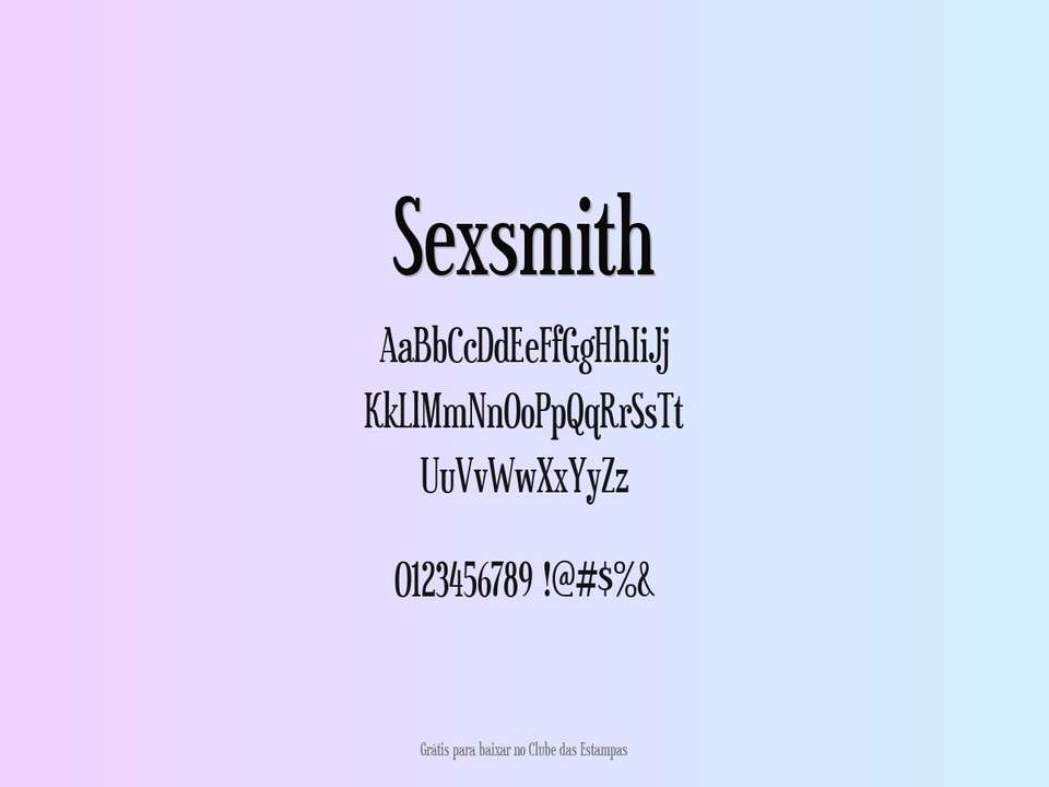 Fonte Sexsmith Grátis Para Baixar