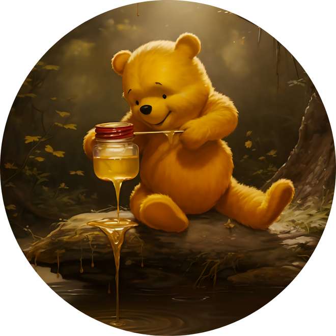 Winnie The Pooh Colhendo Mel Na Floresta Desenho Animado Png Arte Para Caneca Grátis Pra Baixar