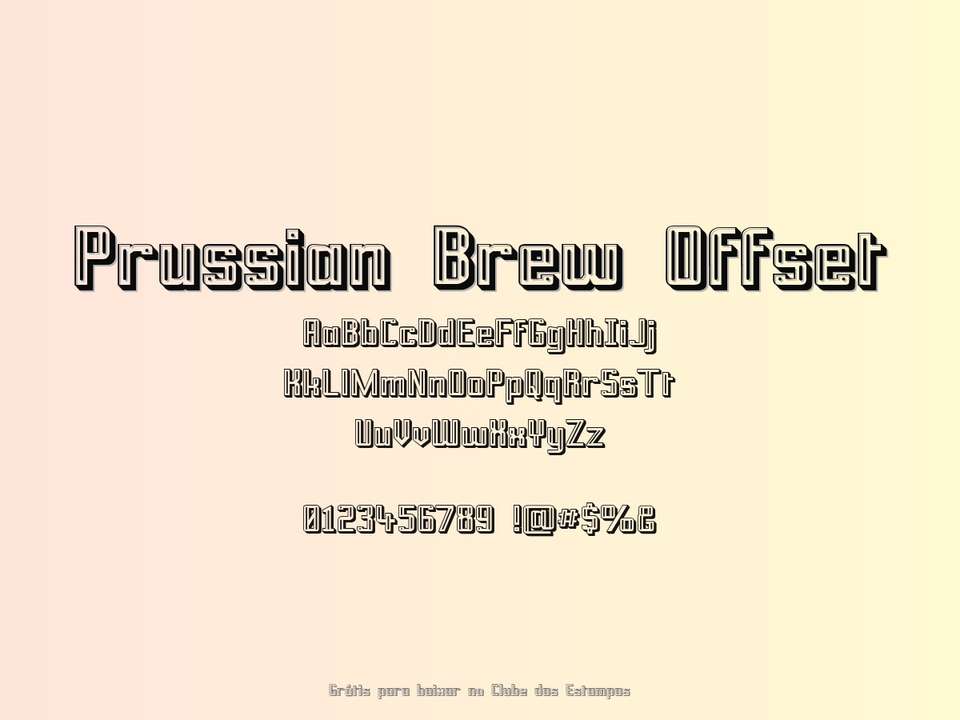 Fonte Prussian Brew Offset Grátis Para Baixar