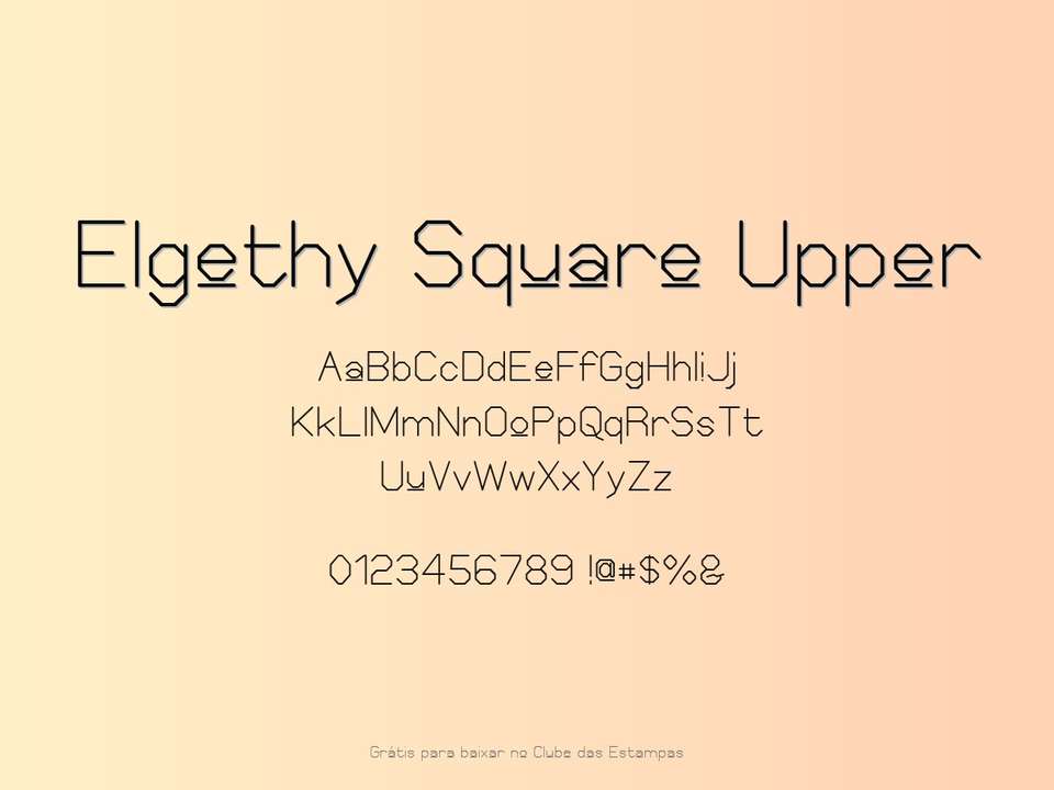 Fonte Elgethy Square Upper Grátis Para Baixar