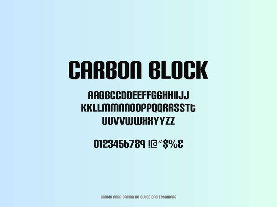 Fonte Carbon Block Grátis Para Baixar