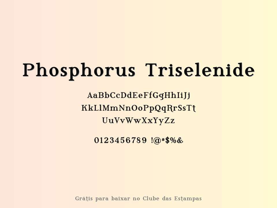 Fonte Phosphorus Triselenide Grátis Para Baixar
