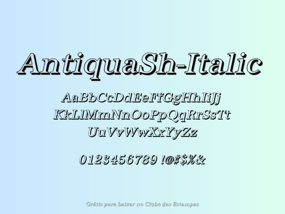 Fonte Antiquash Italic Grátis Para Baixar
