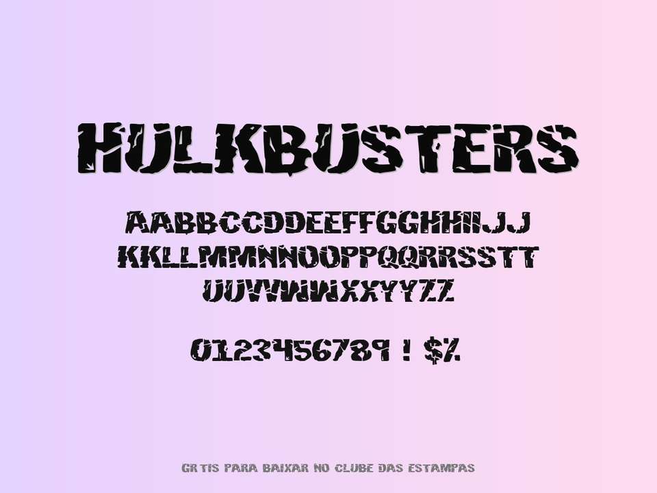 Fonte Hulkbusters Grátis Para Baixar