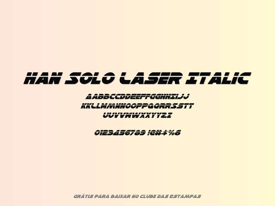 Fonte Han Solo Laser Italic Grátis Para Baixar