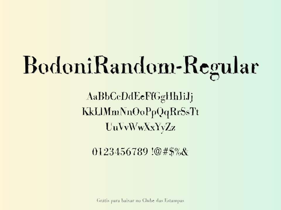 Fonte Bodonirandom Regular Grátis Para Baixar