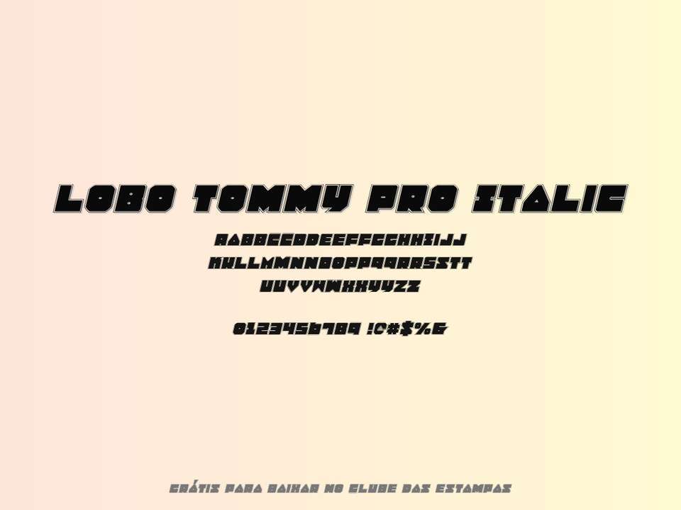 Fonte Lobo Tommy Pro Italic Grátis Para Baixar