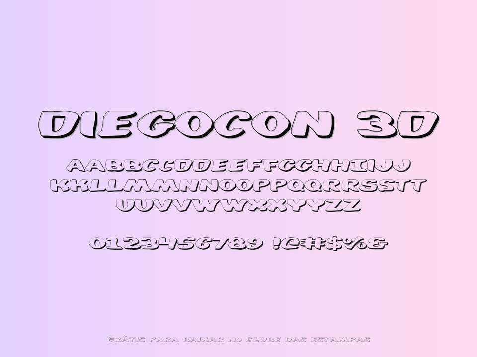 Fonte Diegocon 3d Grátis Para Baixar