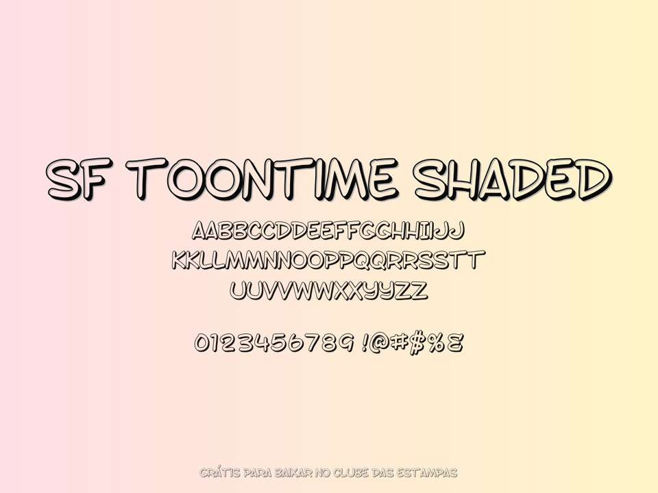 Fonte Sf Toontime Shaded Grátis Para Baixar