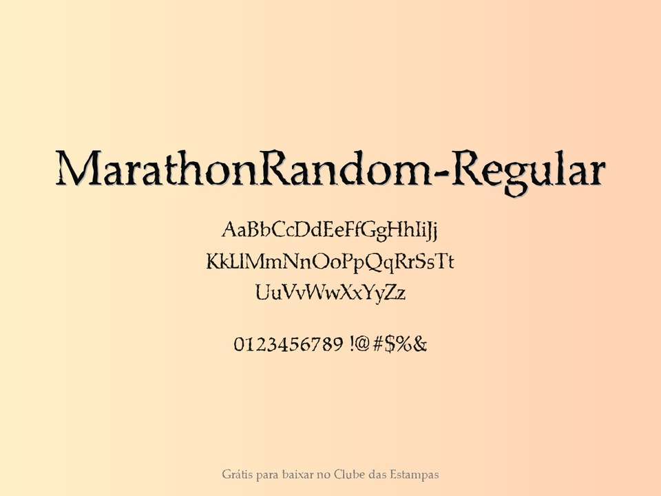 Fonte Marathonrandom Regular Grátis Para Baixar