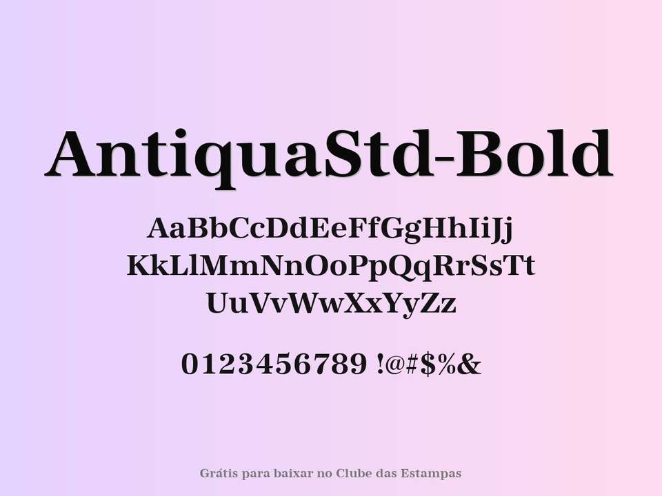Fonte Antiquastd Bold Grátis Para Baixar