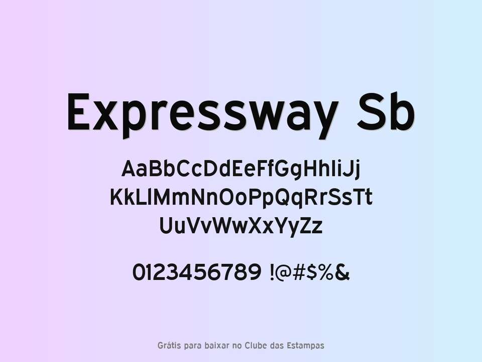 Fonte Expressway Sb Grátis Para Baixar