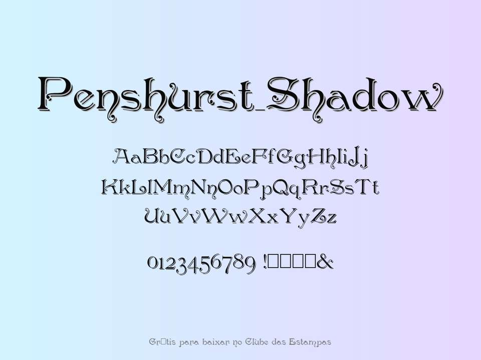Fonte Penshurst Shadow Grátis Para Baixar