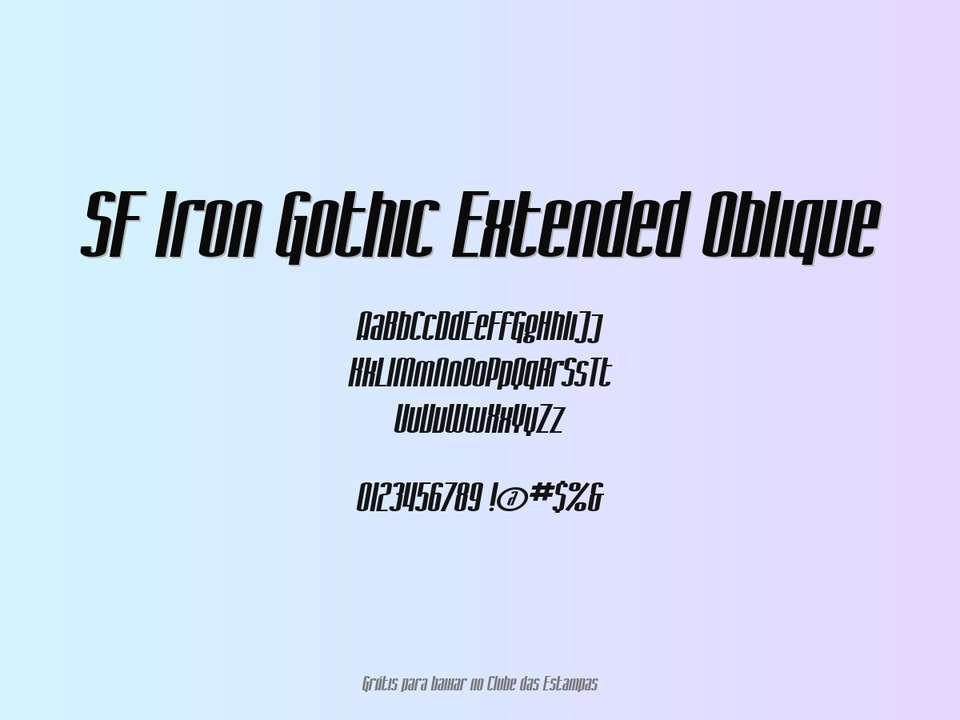 Fonte Sf Iron Gothic Extended Oblique Grátis Para Baixar