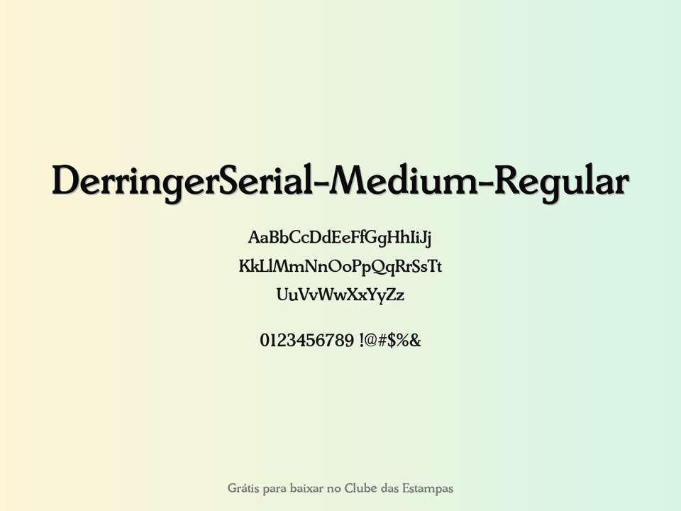 Fonte Derringerserial Medium Regular Grátis Para Baixar