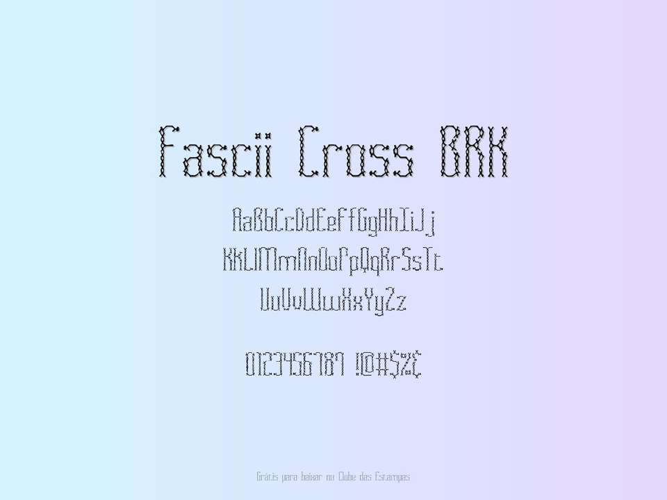 Fonte Fascii Cross Brk Grátis Para Baixar