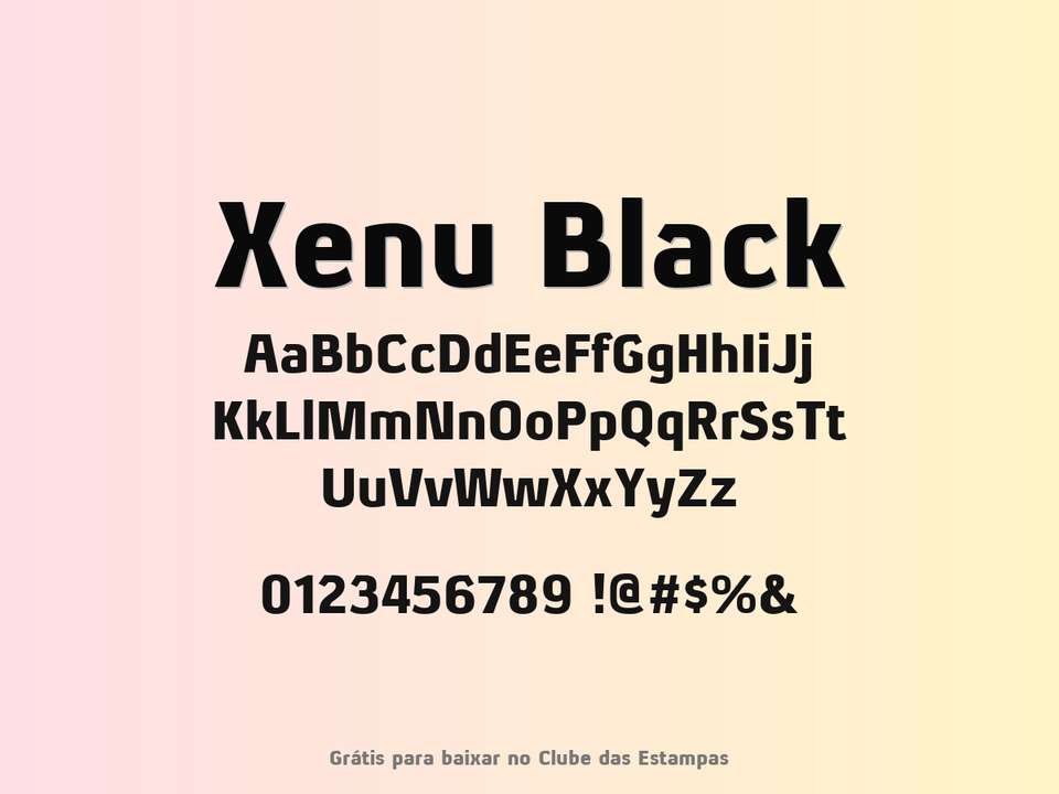 Fonte Xenu Black Grátis Para Baixar