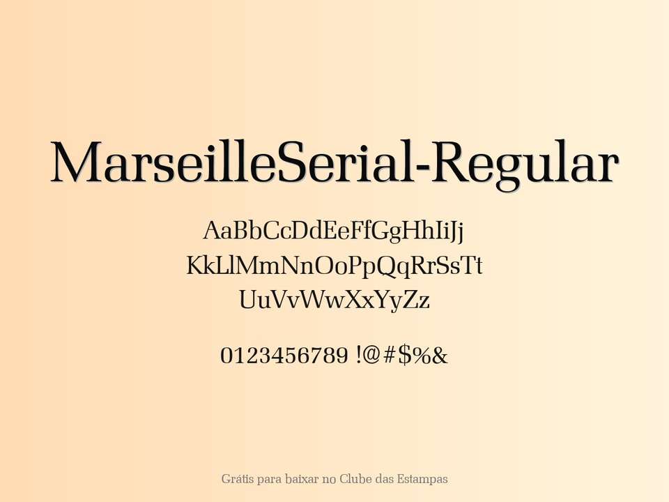 Fonte Marseilleserial Regular Grátis Para Baixar