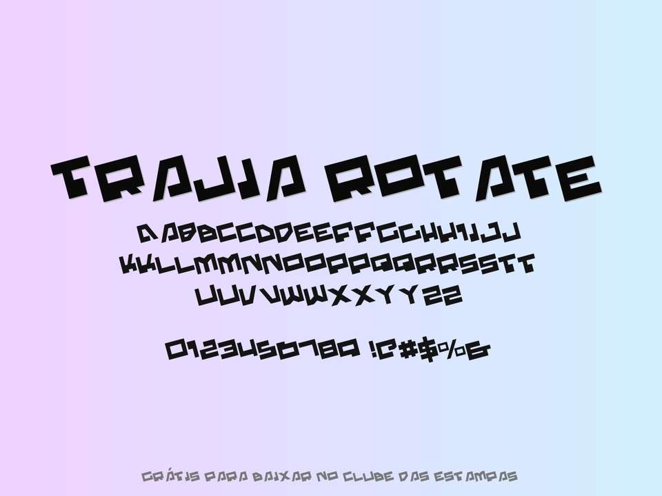 Fonte Trajia Rotate Grátis Para Baixar