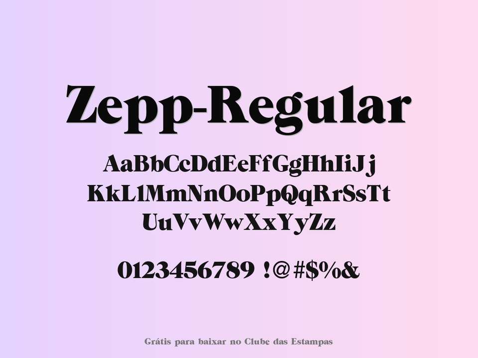 Fonte Zepp Regular Grátis Para Baixar