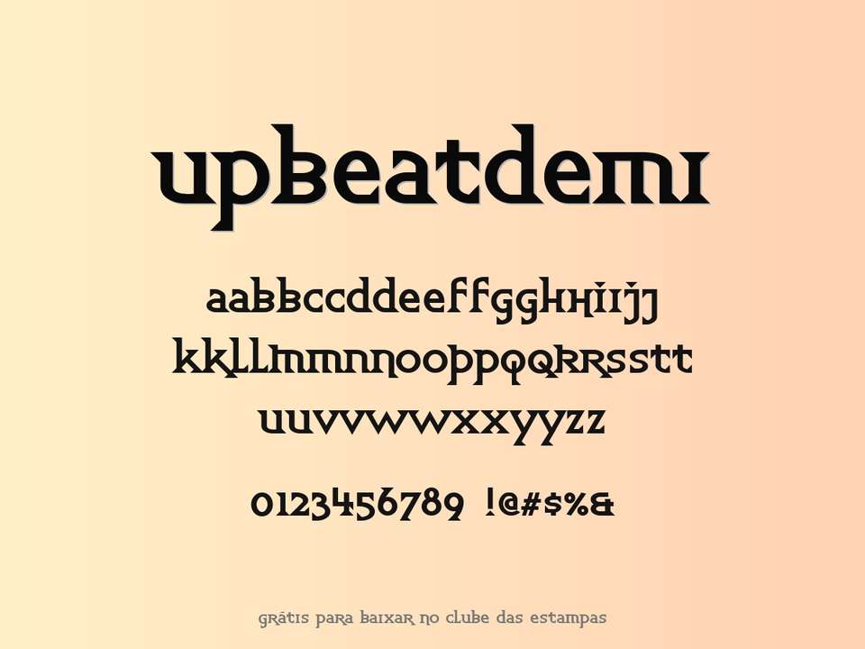 Fonte Upbeatdemi Grátis Para Baixar