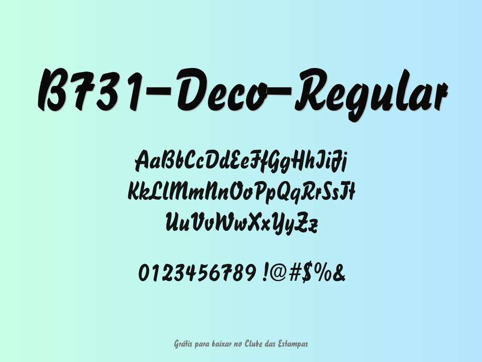 Fonte B731 Deco Regular Grátis Para Baixar