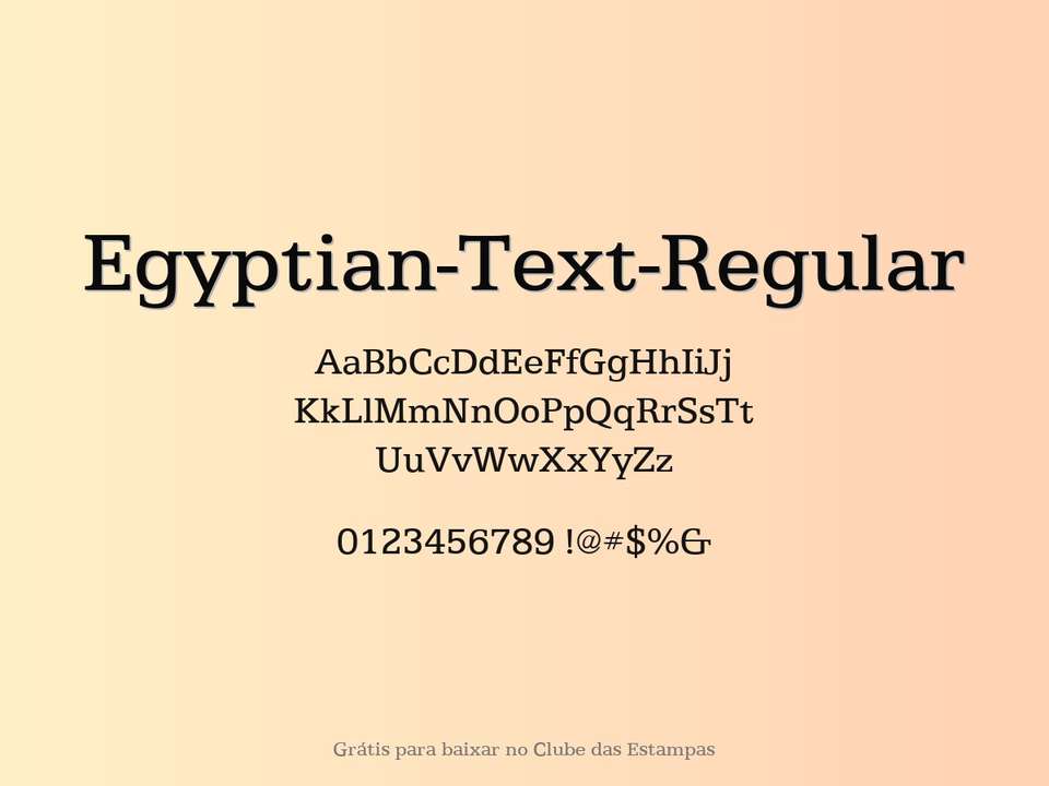 Fonte Egyptian Text Regular Grátis Para Baixar