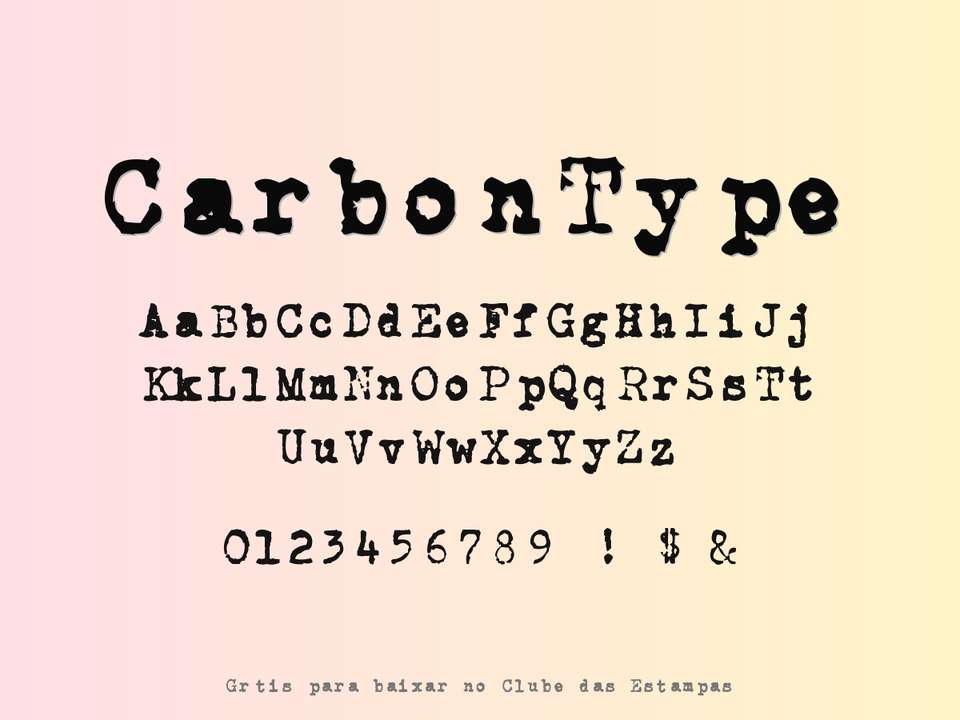 Fonte Carbontype Grátis Para Baixar
