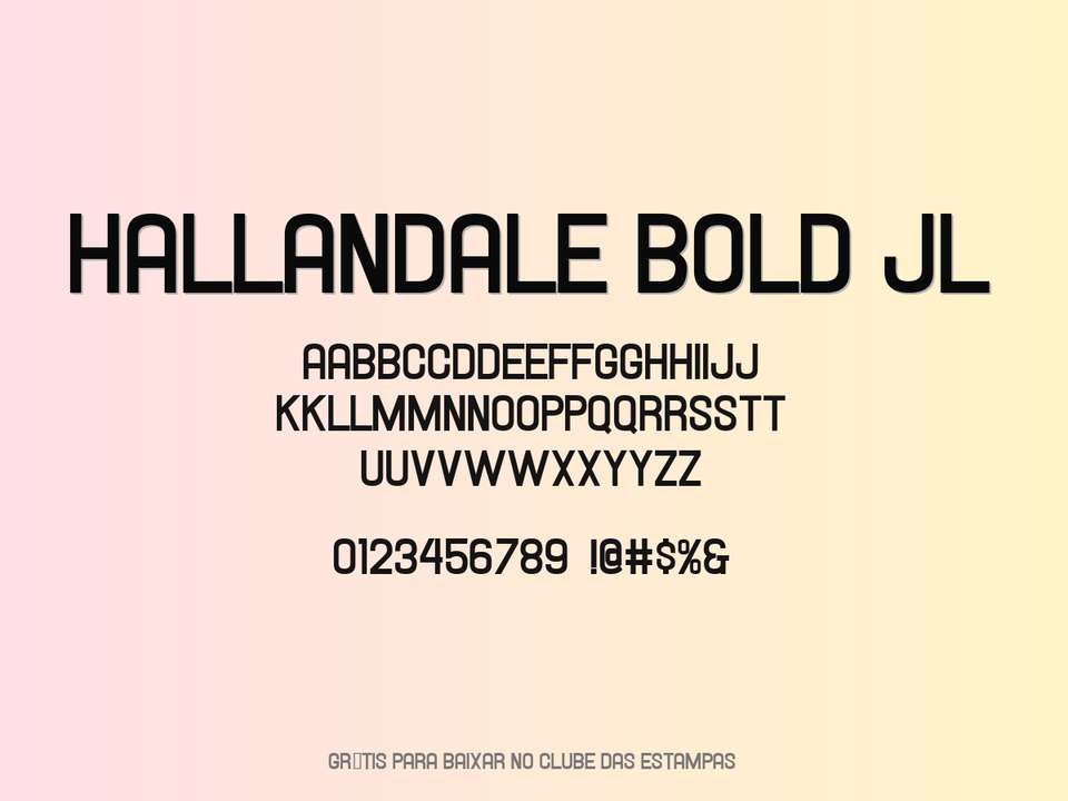 Fonte Hallandale Bold Jl Grátis Para Baixar