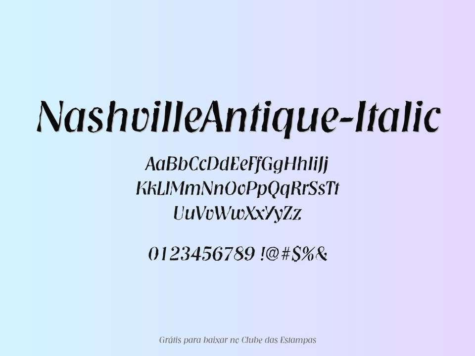 Fonte Nashvilleantique Italic Grátis Para Baixar