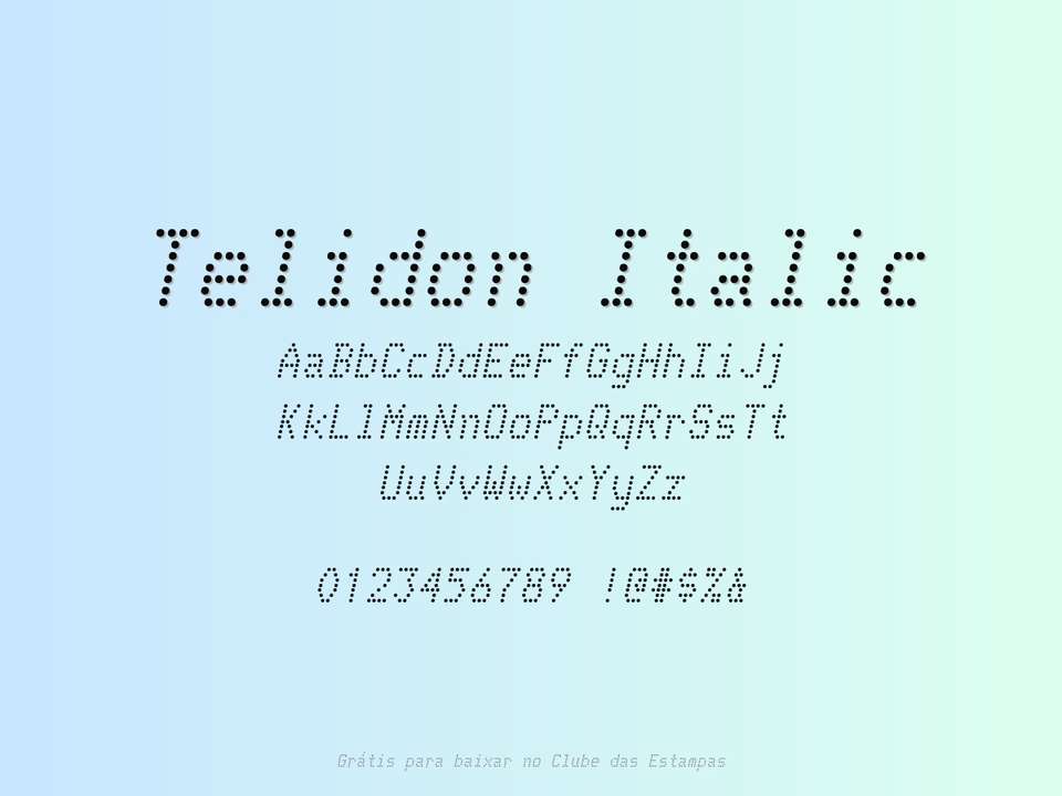 Fonte Telidon Italic Grátis Para Baixar