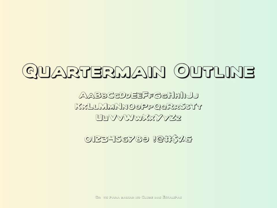 Fonte Quartermain Outline Grátis Para Baixar