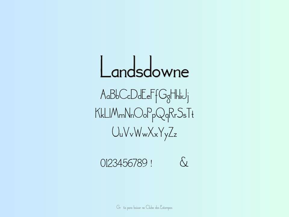 Fonte Landsdowne Grátis Para Baixar