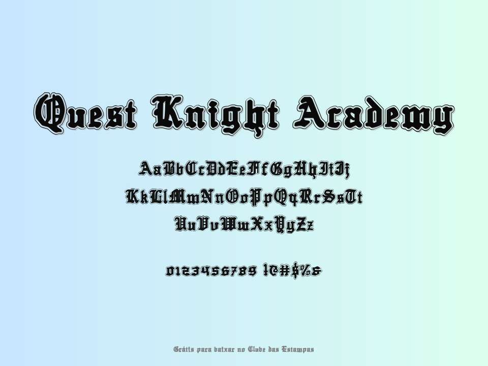 Fonte Quest Knight Academy Grátis Para Baixar