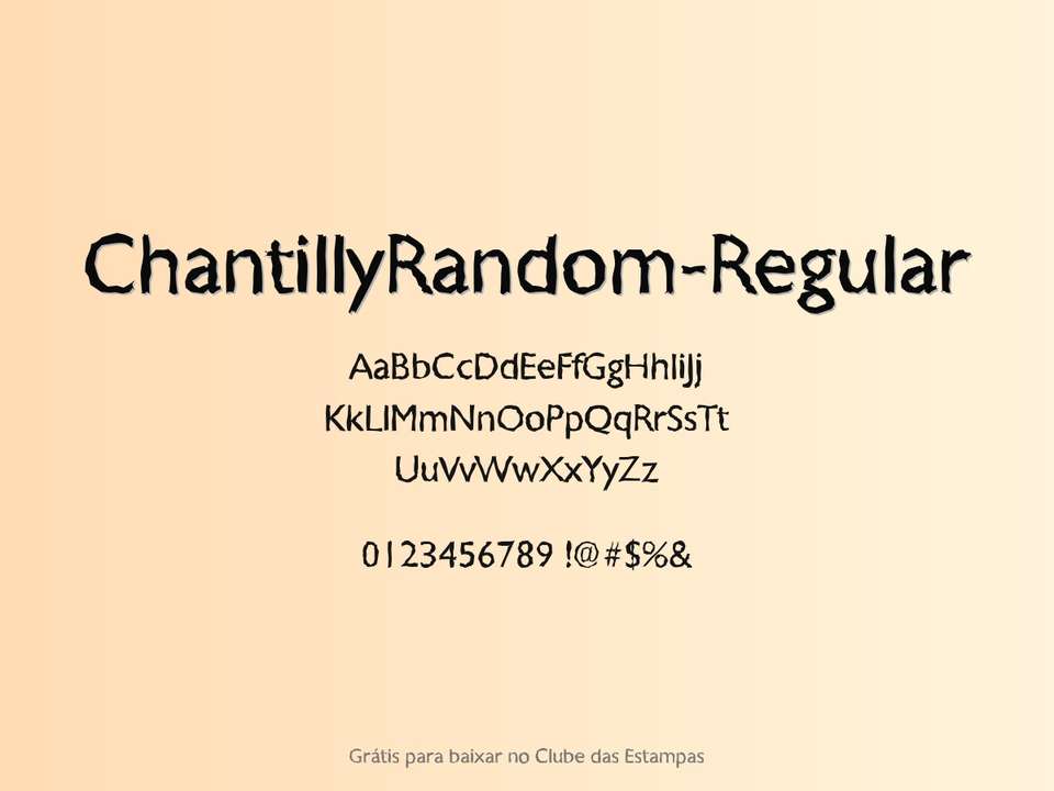 Fonte Chantillyrandom Regular Grátis Para Baixar