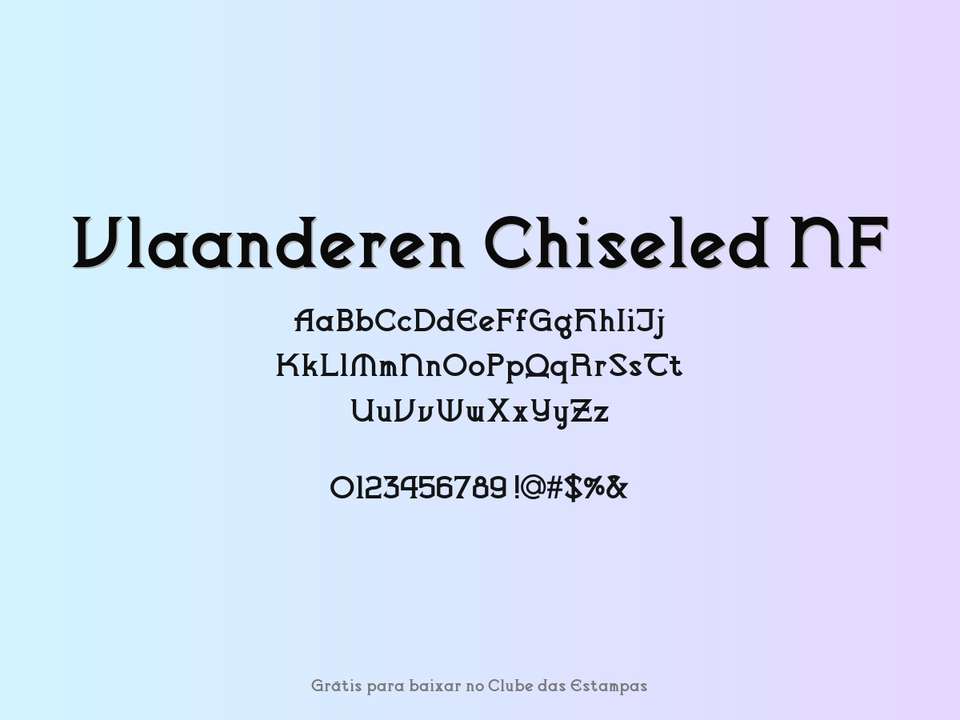 Fonte Vlaanderen Chiseled Nf Grátis Para Baixar