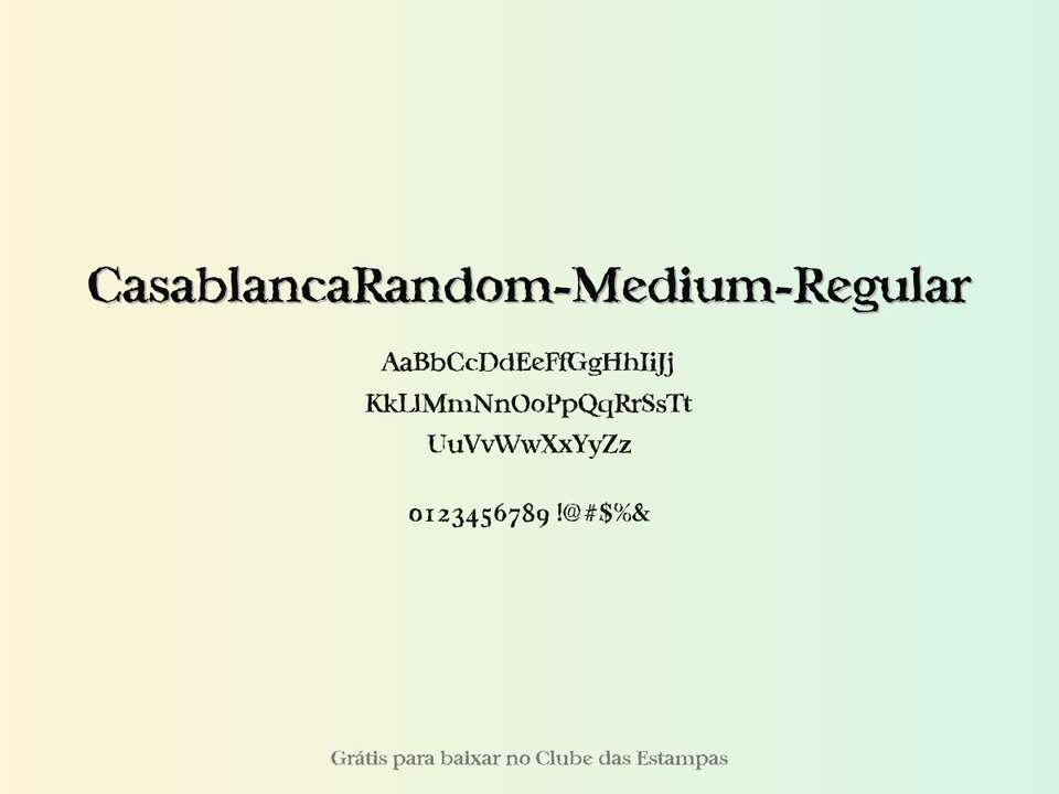 Fonte Casablancarandom Medium Regular Grátis Para Baixar
