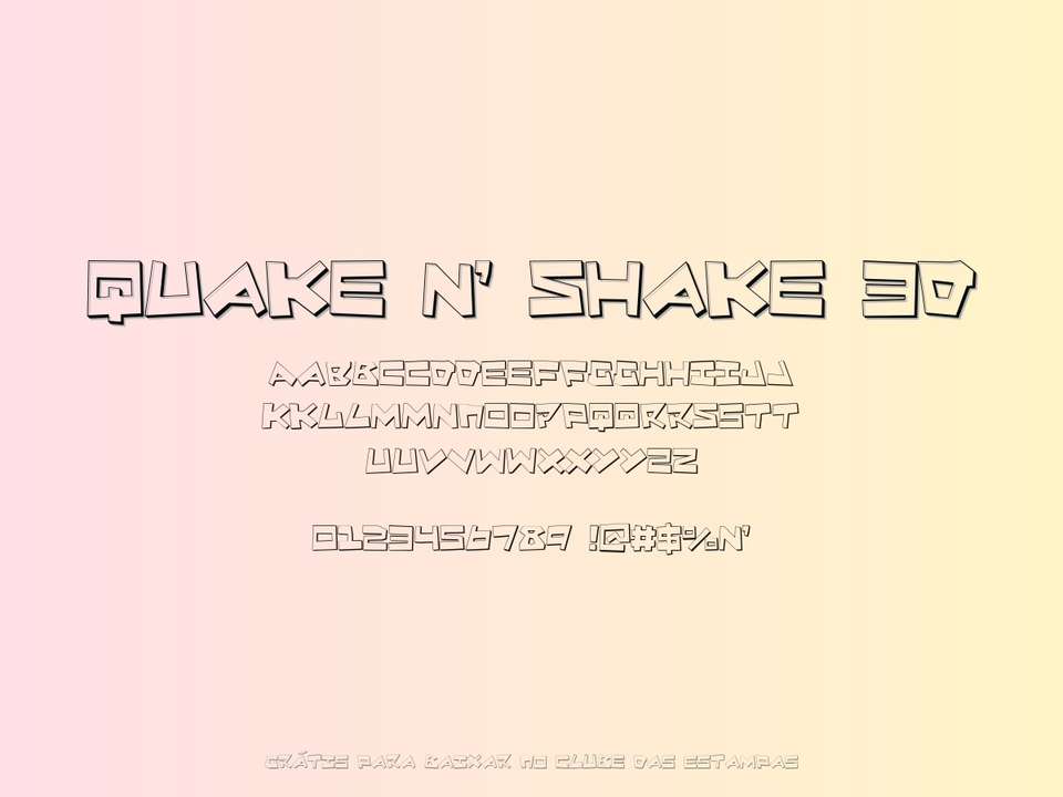 Fonte Quake & Shake 3d Grátis Para Baixar