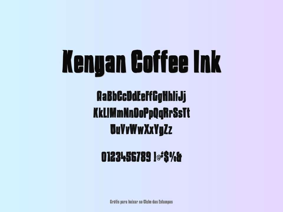 Fonte Kenyan Coffee Ink Grátis Para Baixar