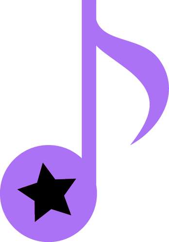 Nota Musical Estrelada Roxa Música Png Grátis Para Baixar