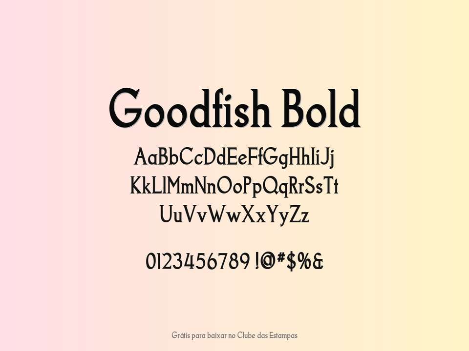 Fonte Goodfish Bold Grátis Para Baixar