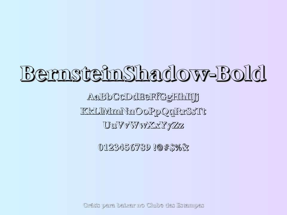 Fonte Bernsteinshadow Bold Grátis Para Baixar