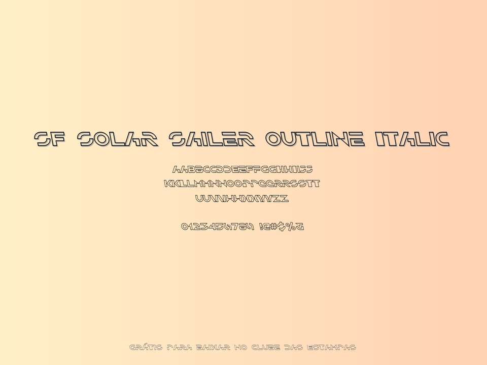 Fonte Sf Solar Sailer Outline Italic Grátis Para Baixar
