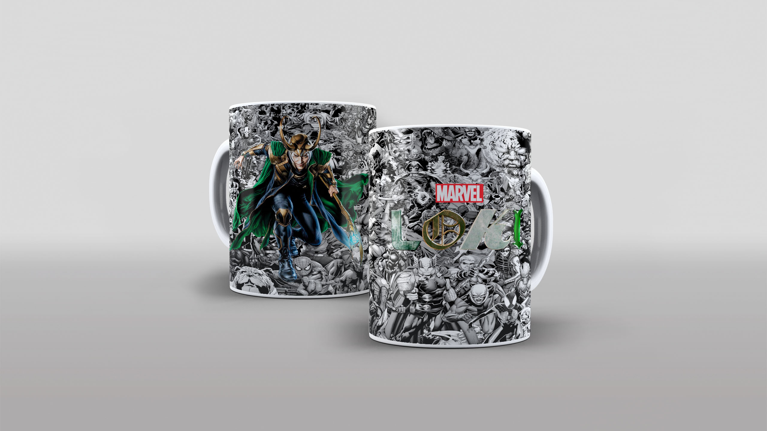 Arte Loki Herois Para Sublimação De Canecas