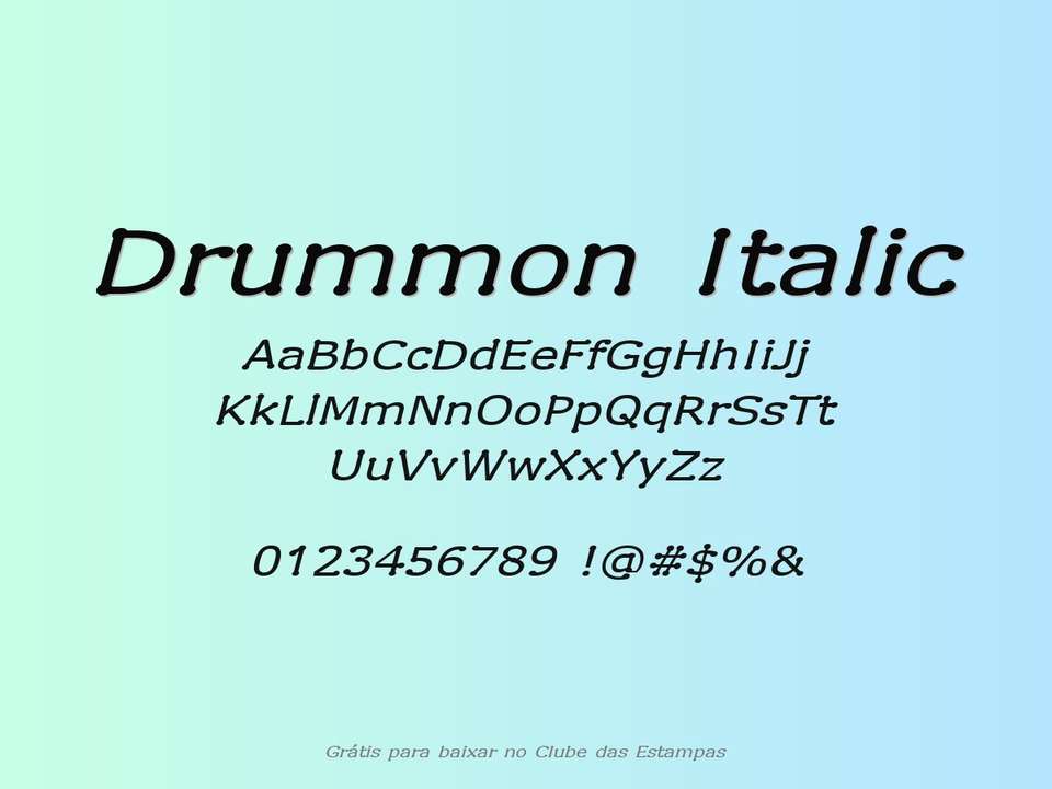Fonte Drummon Italic Grátis Para Baixar