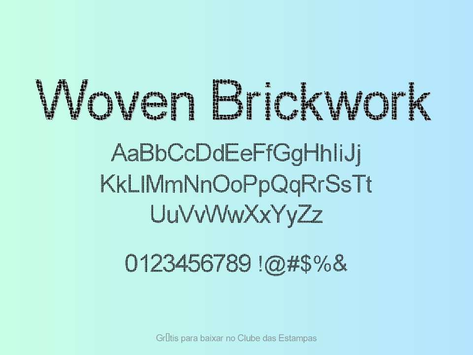 Fonte Woven Brickwork Grátis Para Baixar